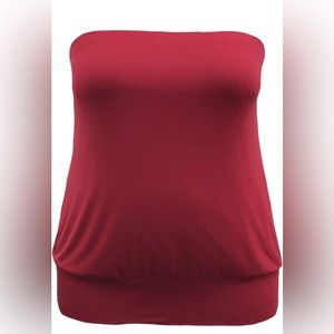 Plus Size Blouson Tube Top